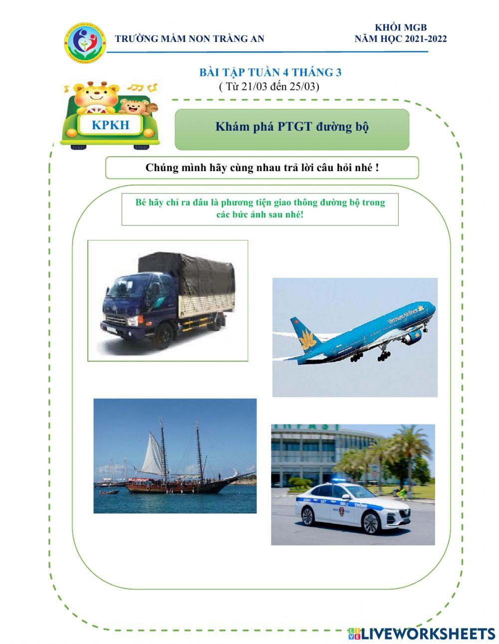 Khám phá PTGT đường bộ