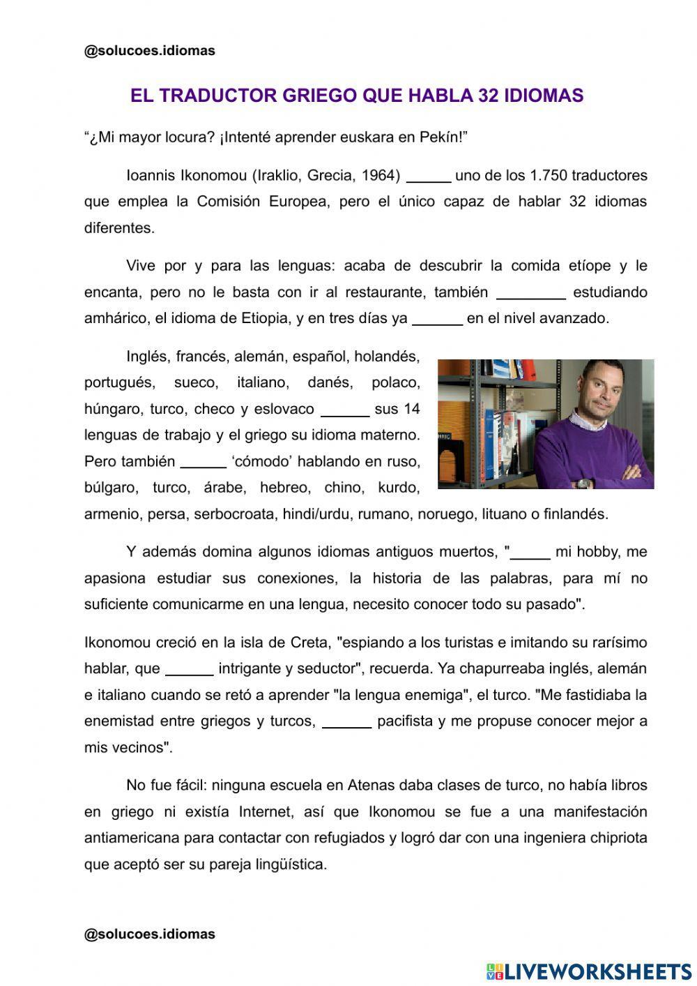 El traductor que habla 32 idiomas