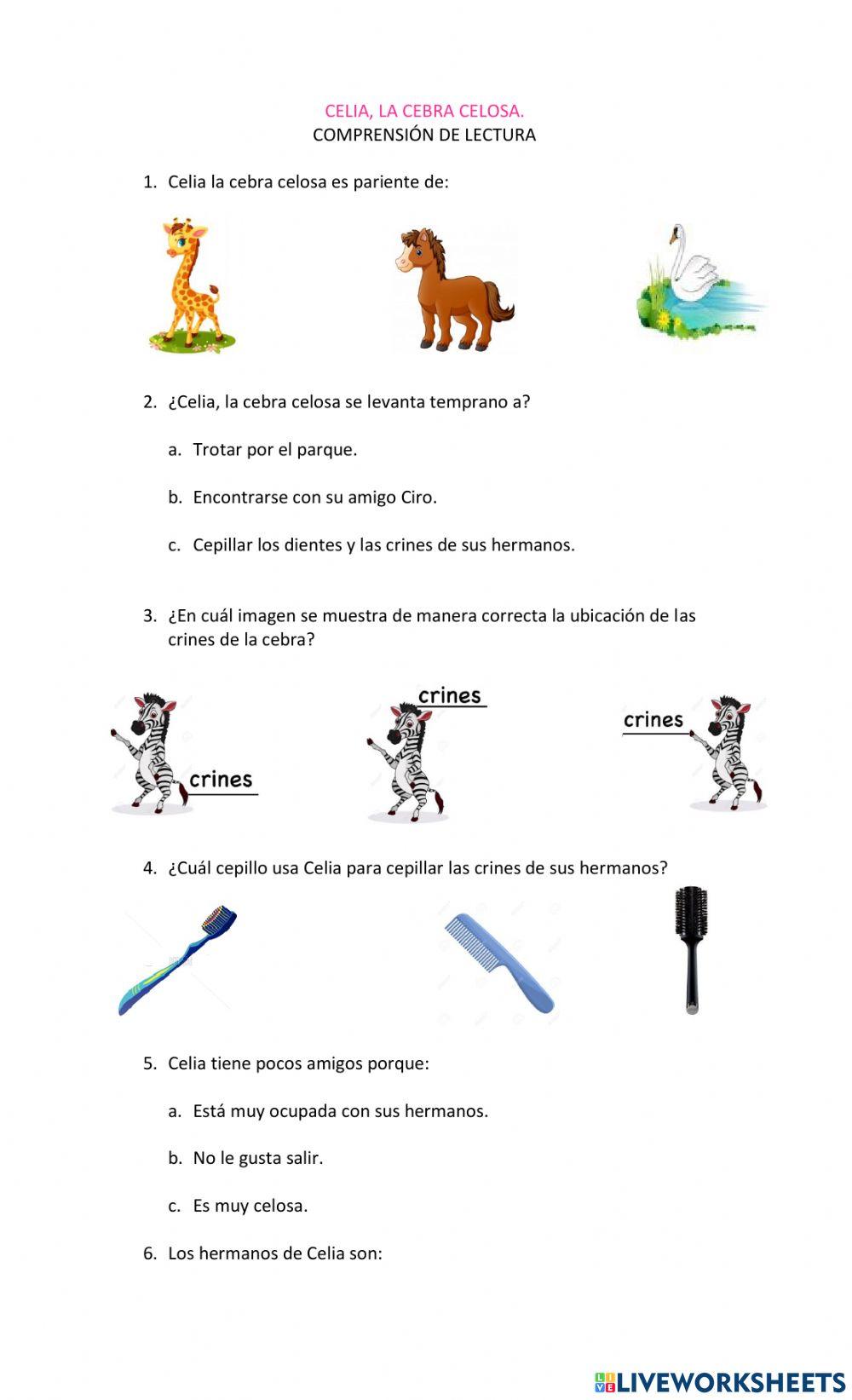 Celia la cebra celosa