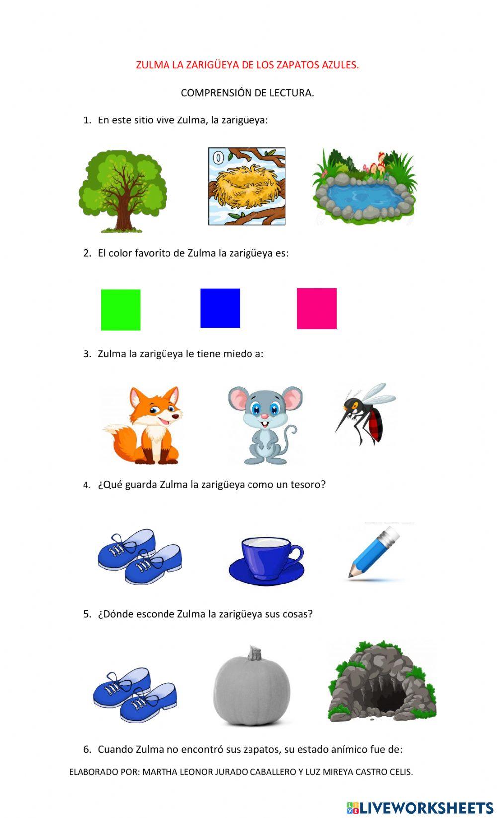 Cuento Zulma la Zarigüeya