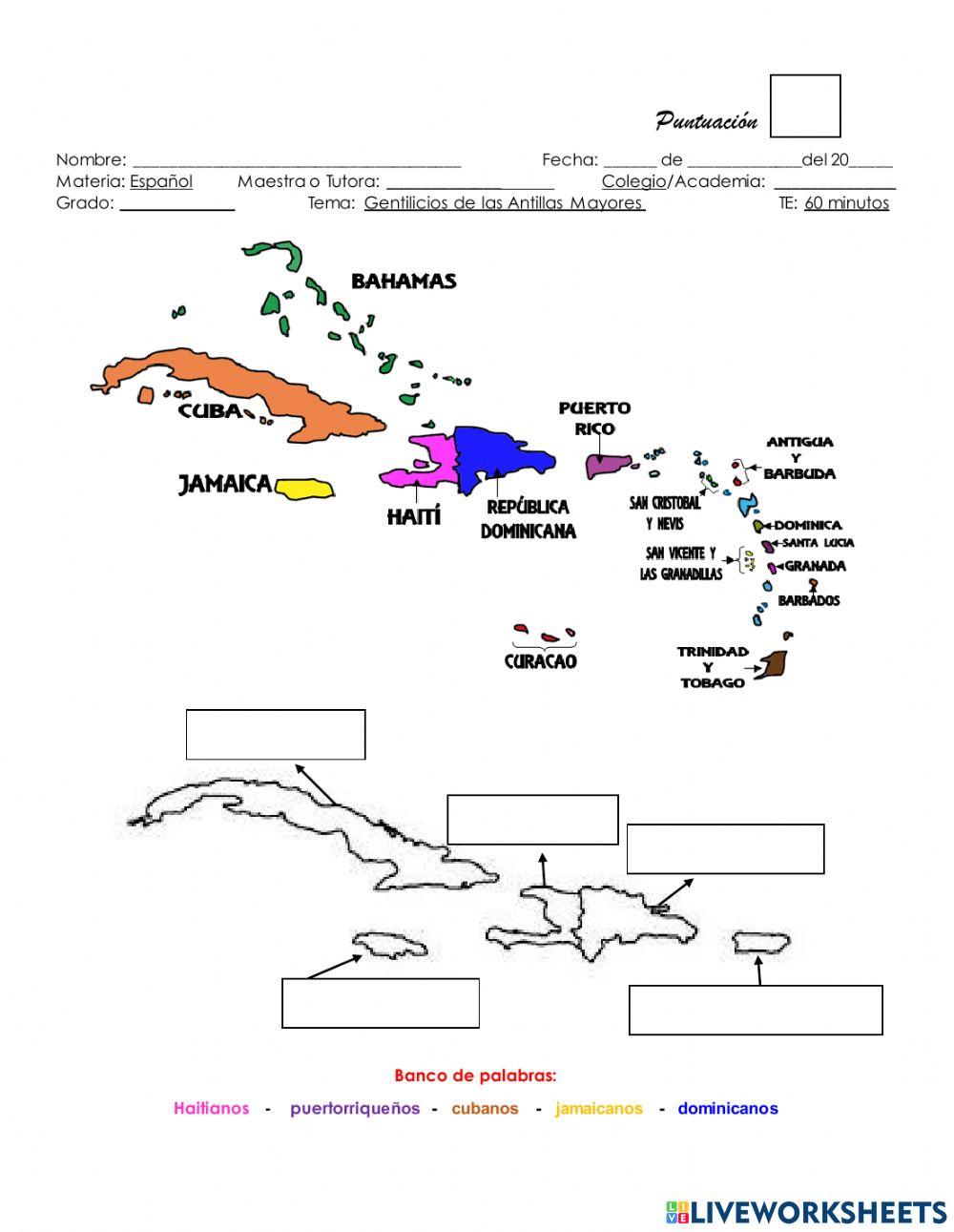 Gentilicios de las Atillas Mayores
