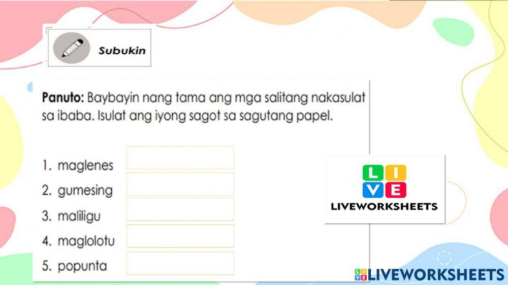 Pagbaybay-Filipino-Modyul7