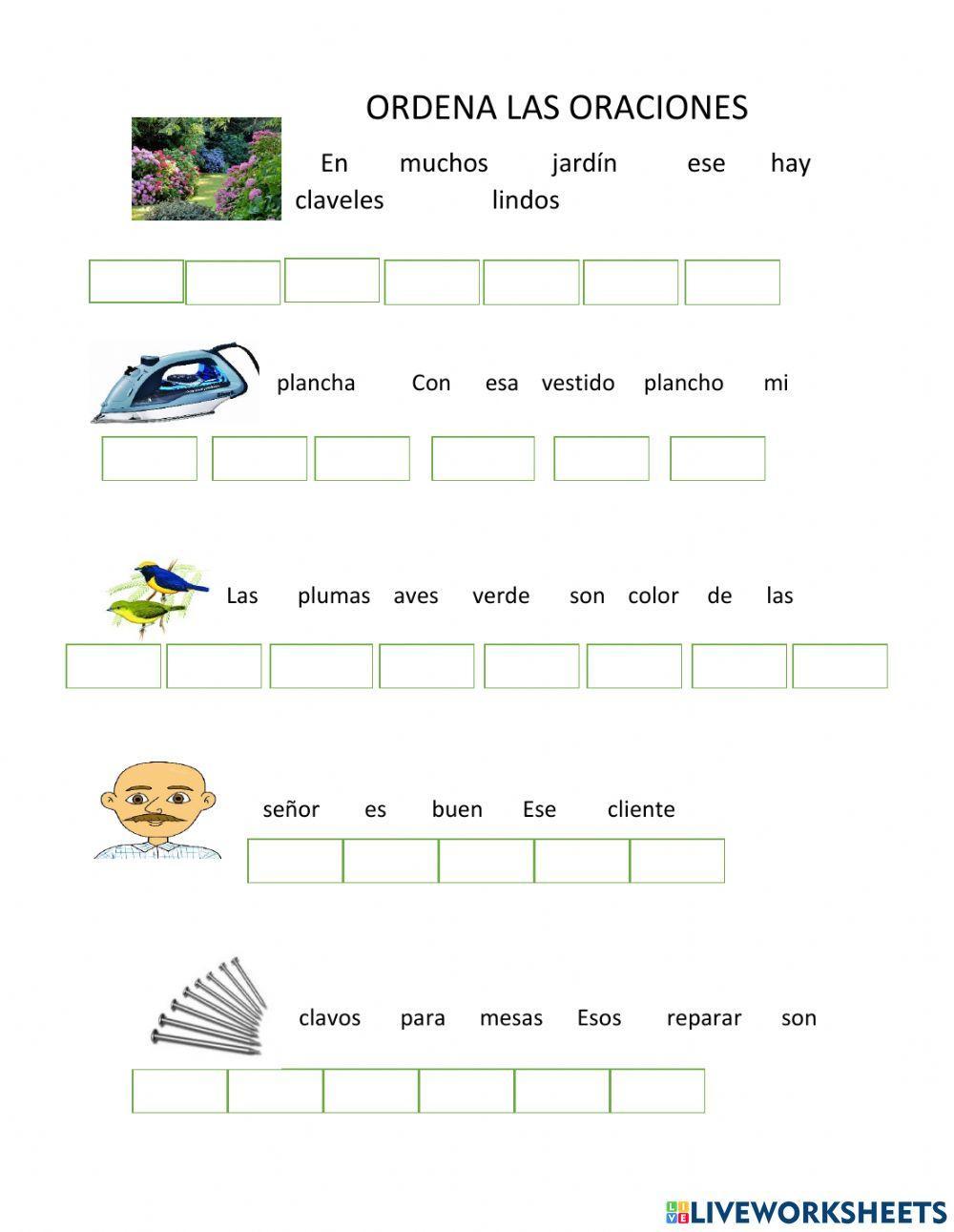 Oraciones con combinaciones cl y pl