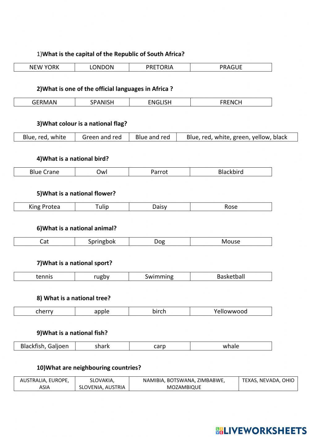 The Republic of South Africa