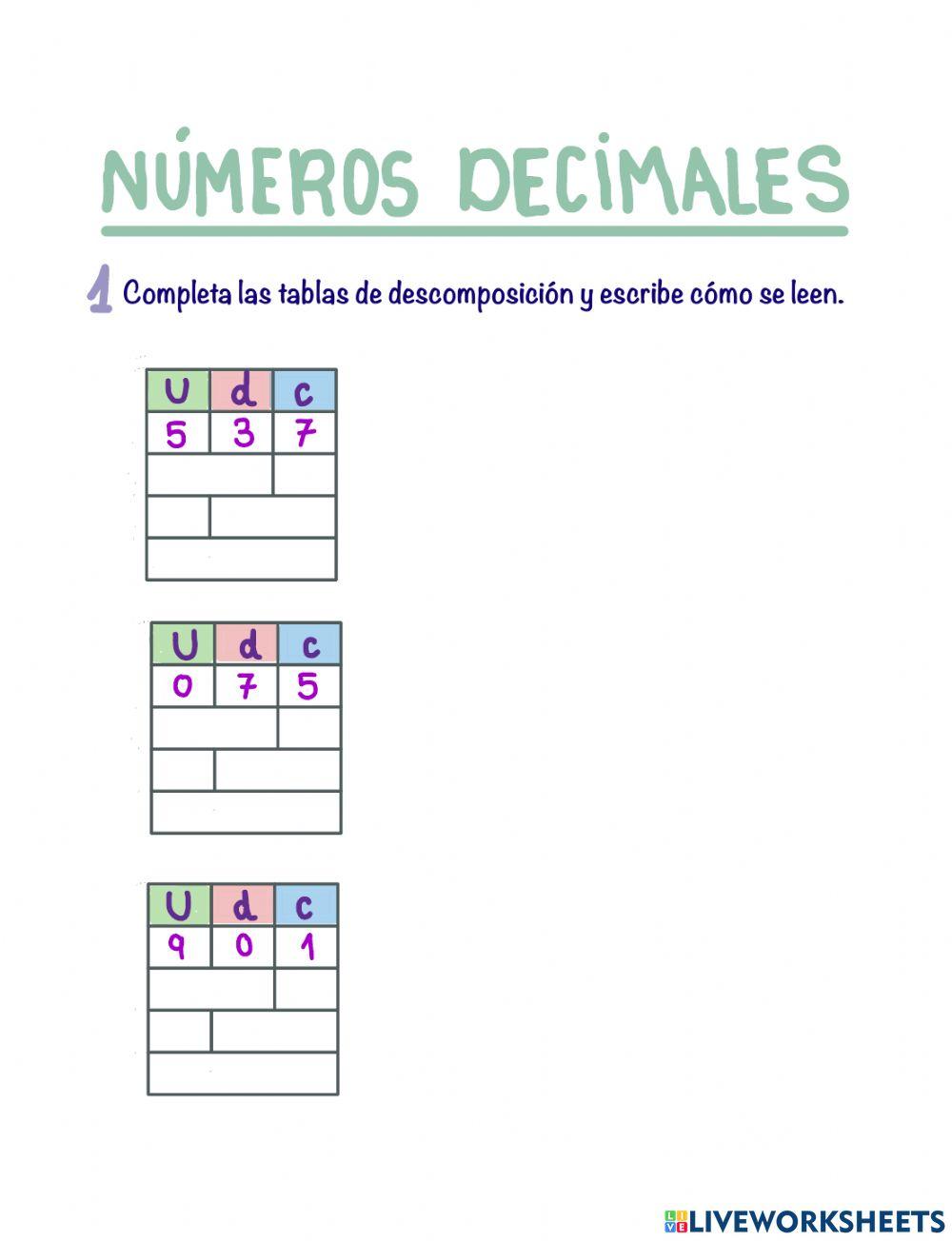 Números decimales (básico)