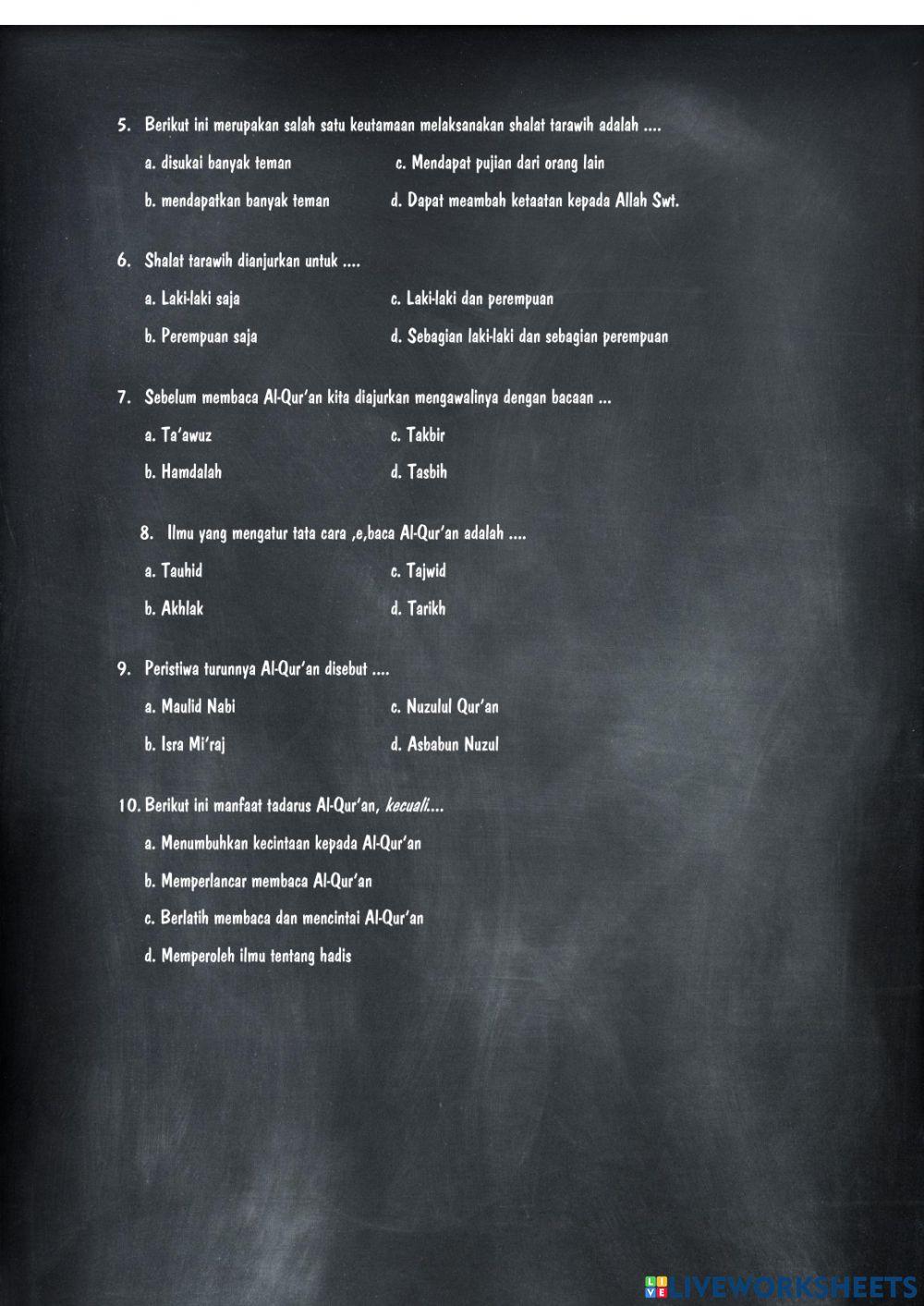 Ulangan harian pelajaran 9