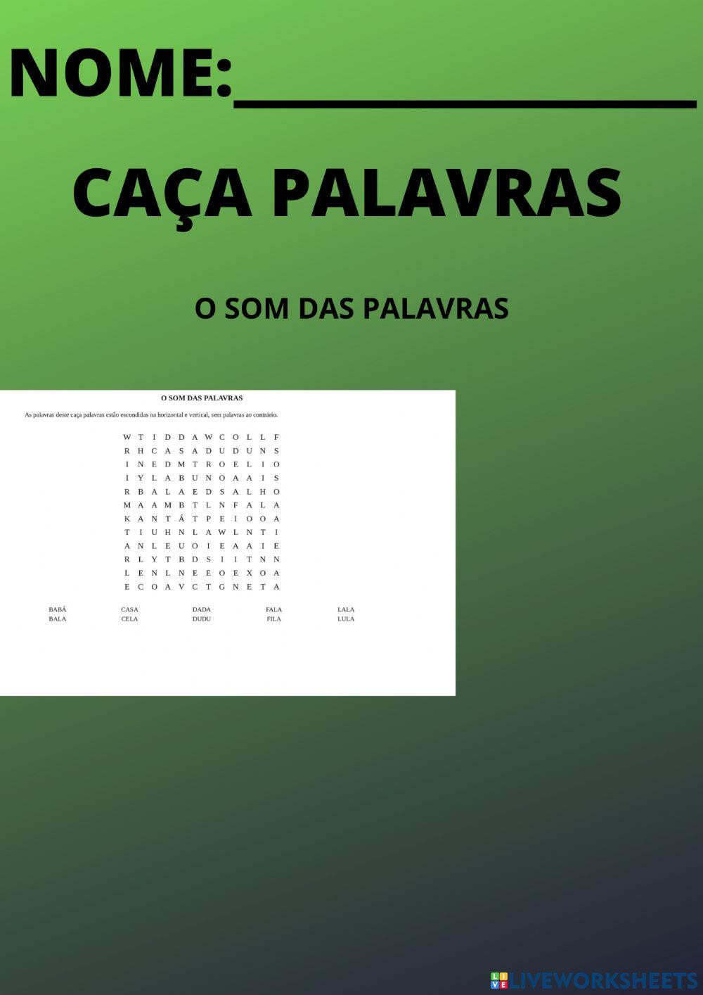 Sílabas e palavras