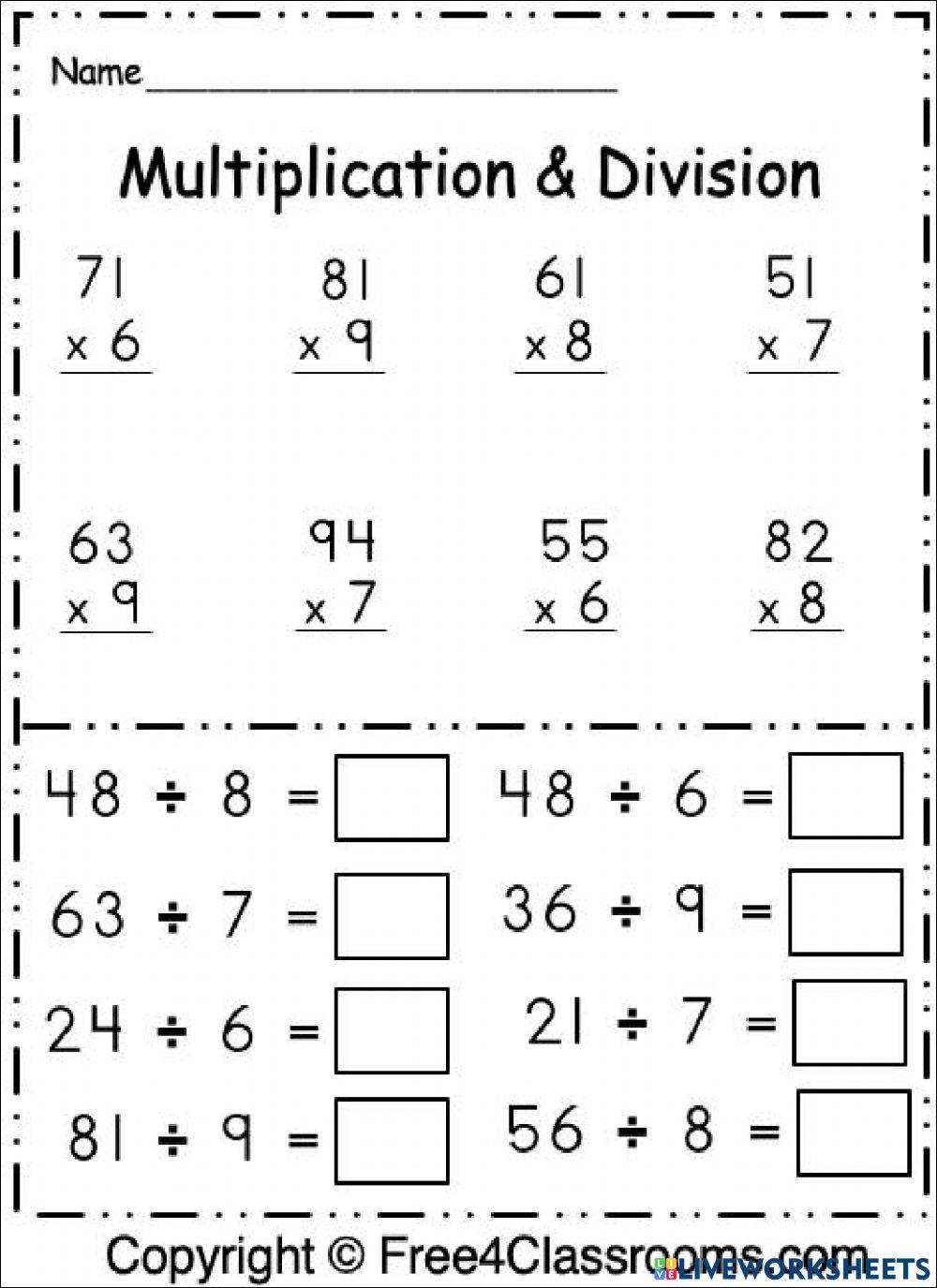 Multiplication Year 3