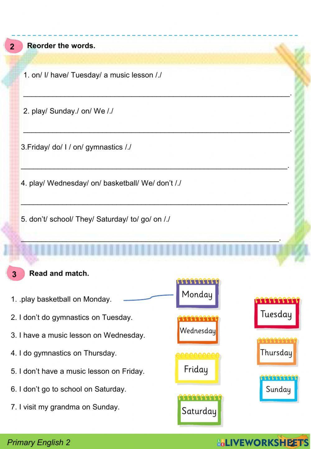 DieuAnh AS2 Unit2: My busy week (L1)