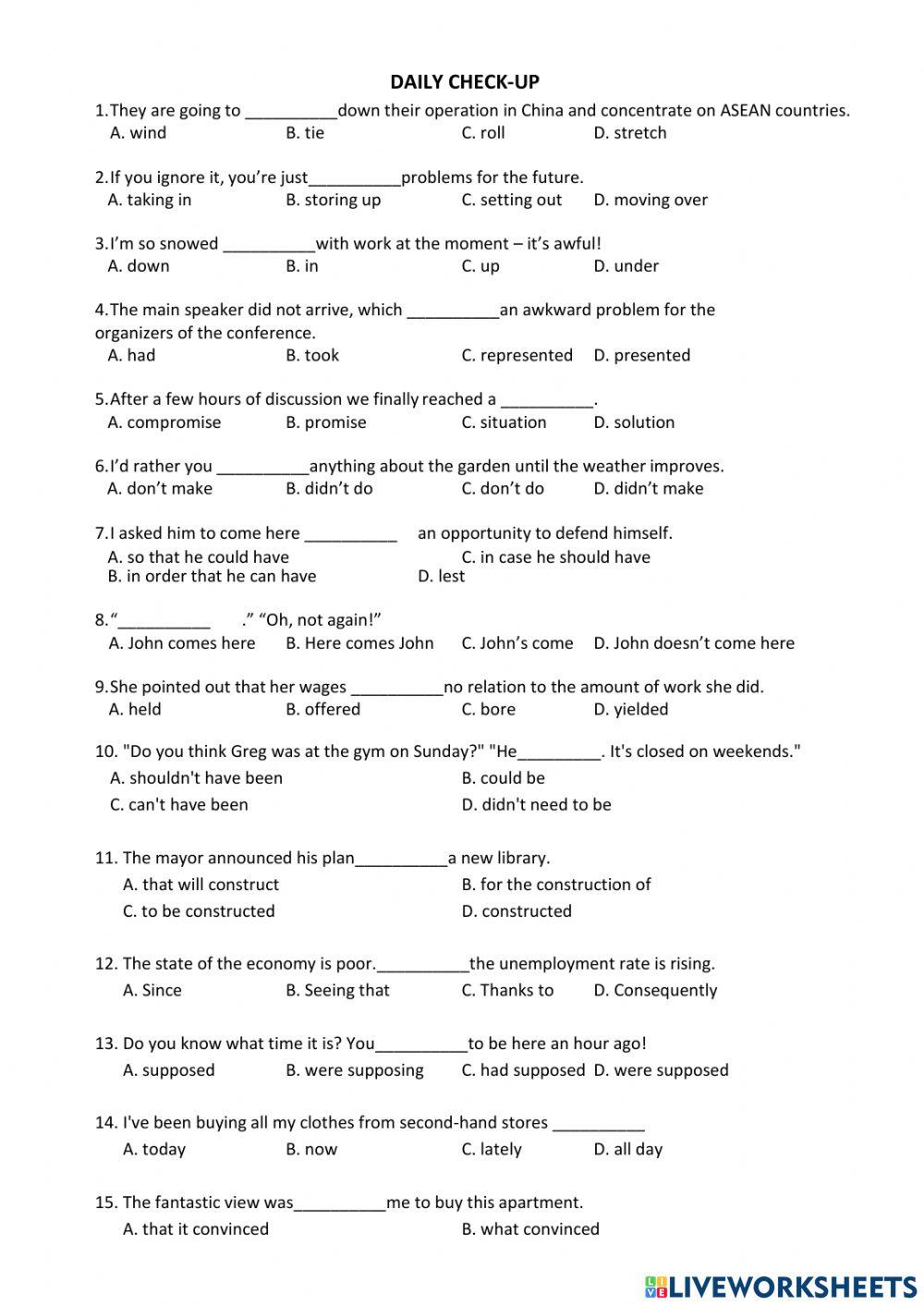 E9 - FT - T7 - Daily checkup 34