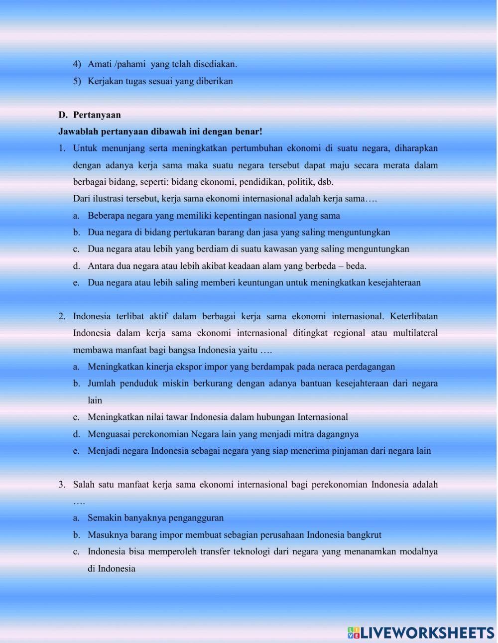 Kerja sama ekonomi internasional