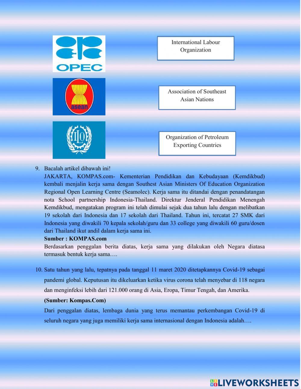 Kerja sama ekonomi internasional