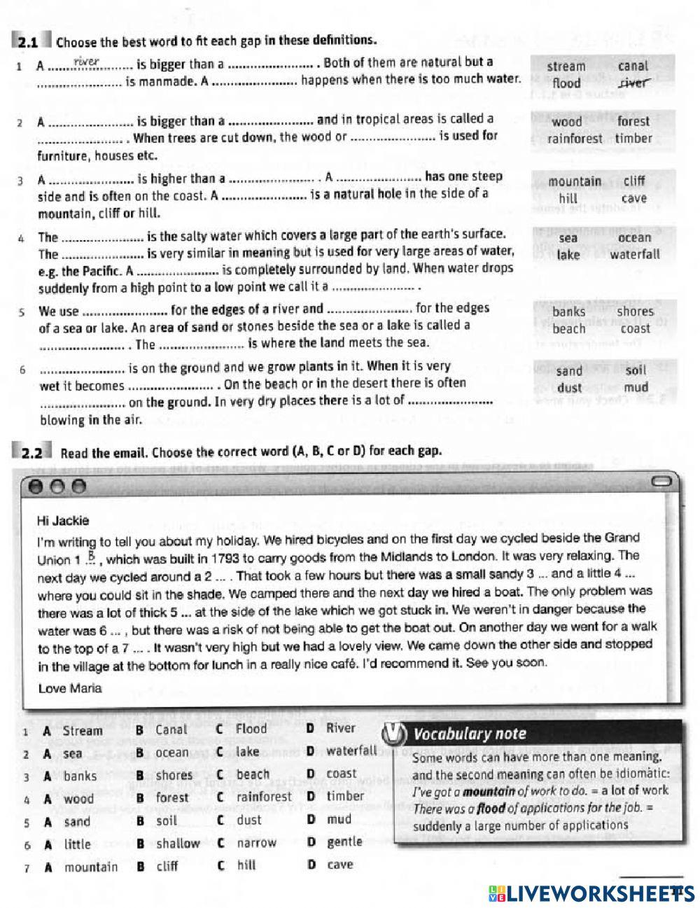 E9 - FT - T7 - Vocab for FCE - Unit 2