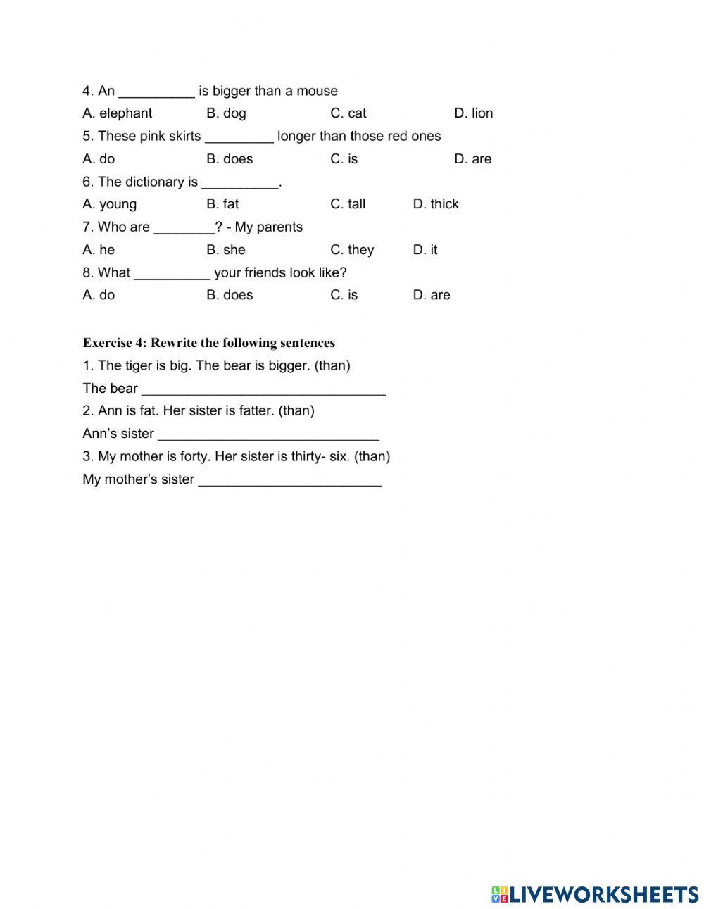 Tiếng Anh lớp 4 Unit 14 What does he look like?