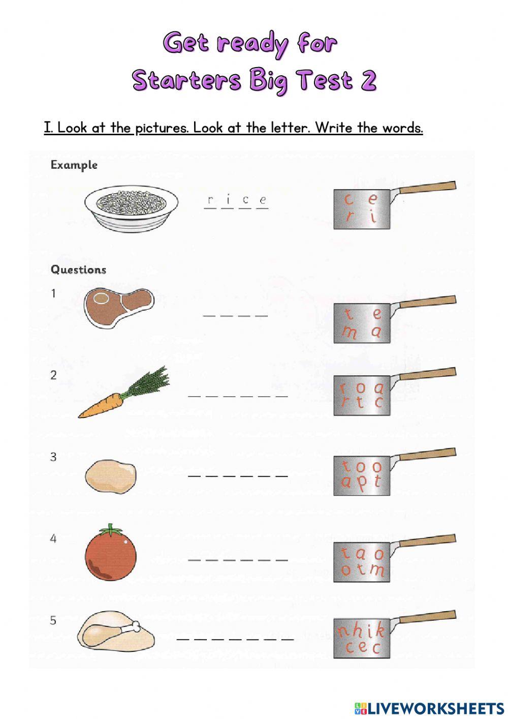 Get Ready for Starters Big Test 2
