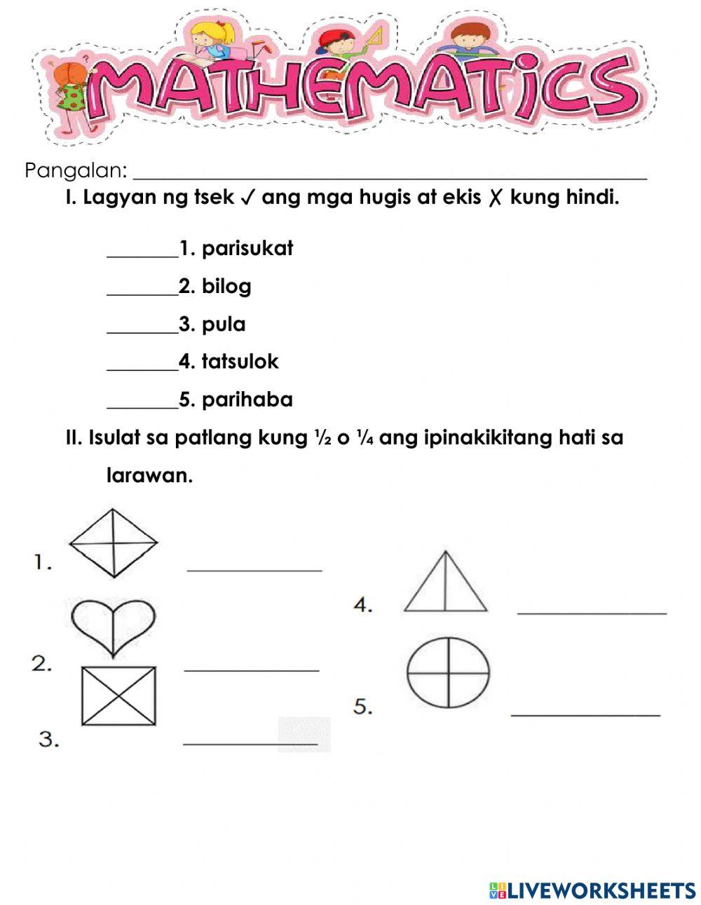 Ves math q3 week 5 worksheet live worksheets