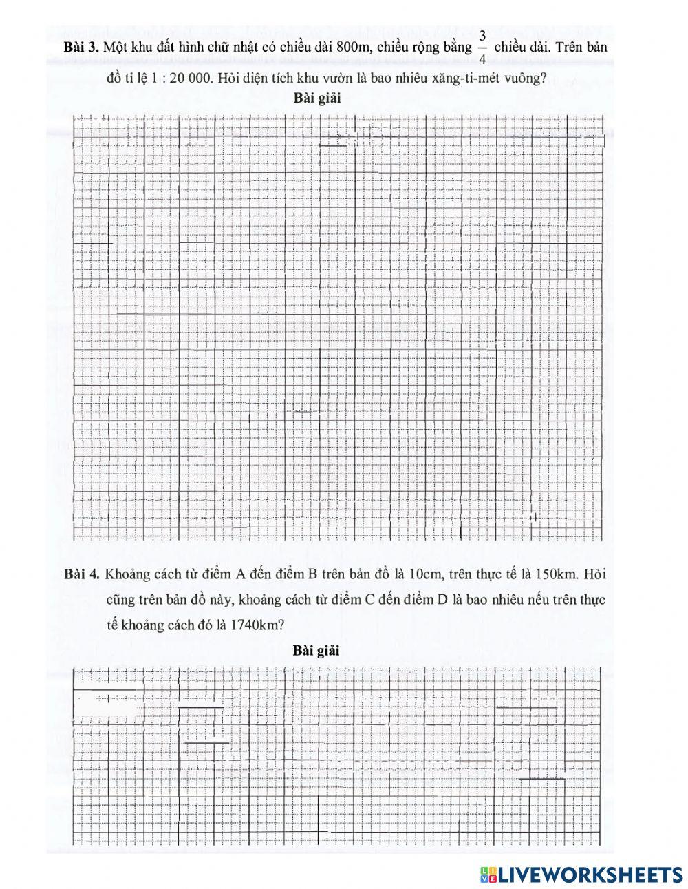 Toán 4 - Tuần 30 Bài tập