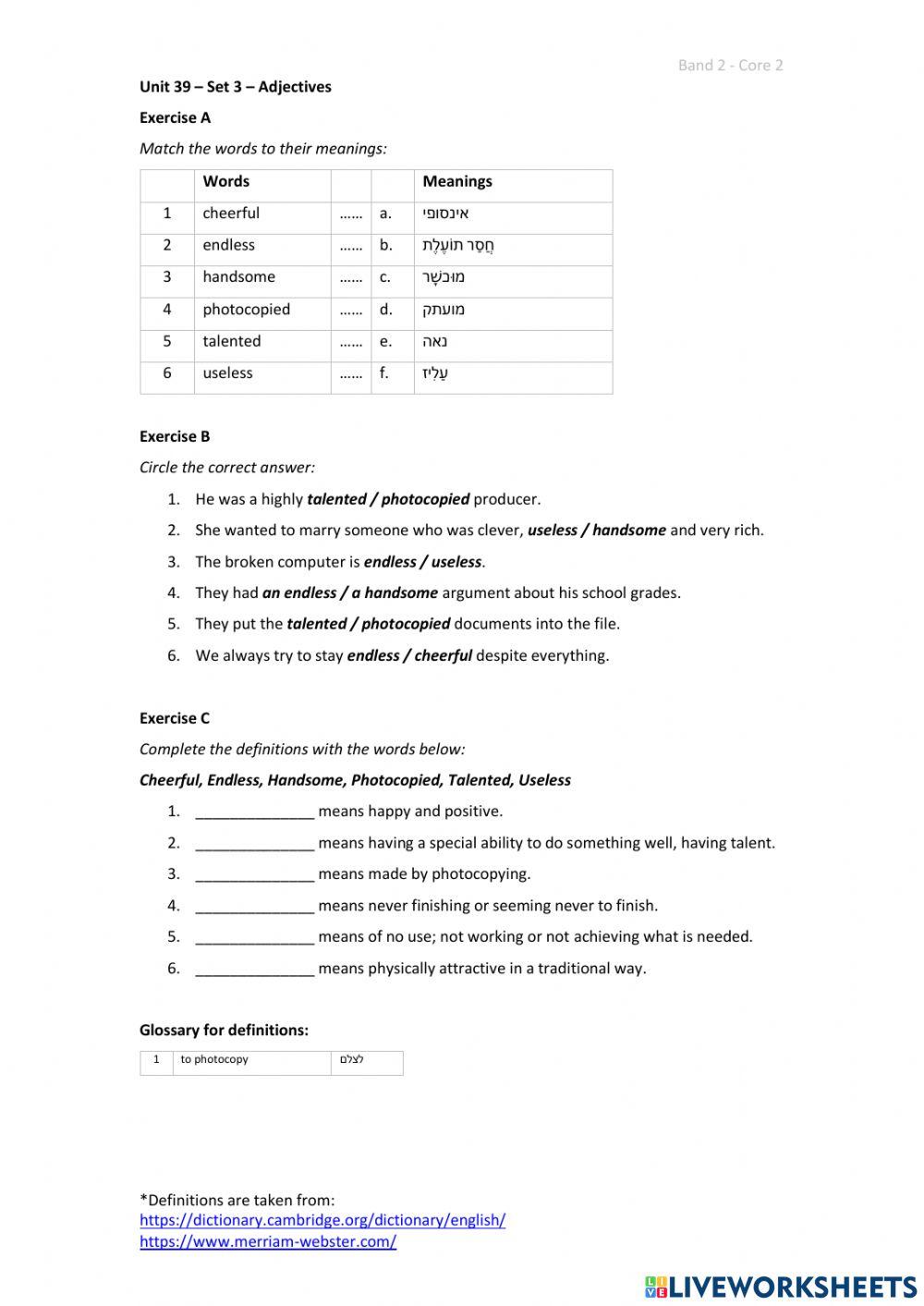 Band 2 (Core 2) - Unit 39 - Set 3