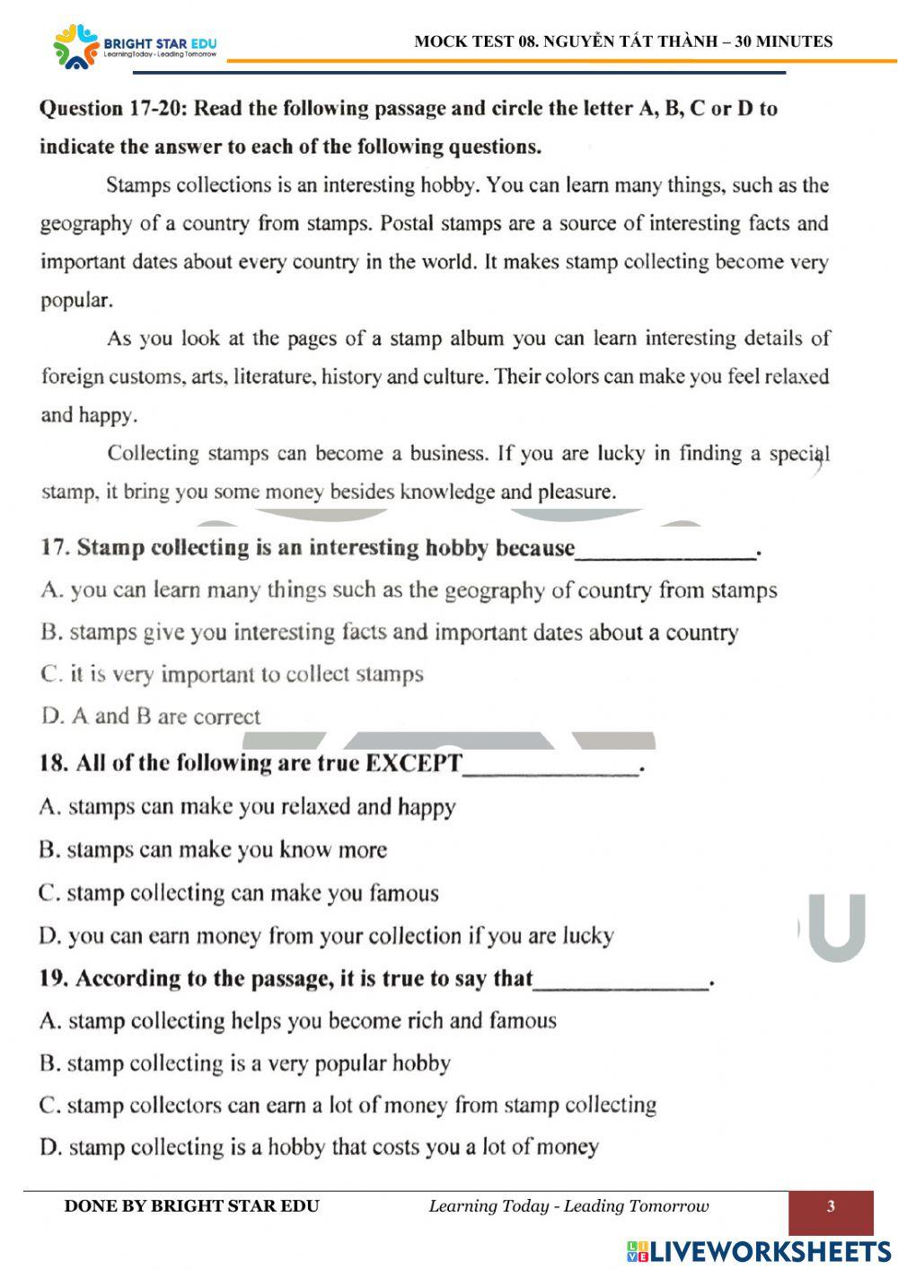 (CLC) De so 8. Nguyen Tat Thanh