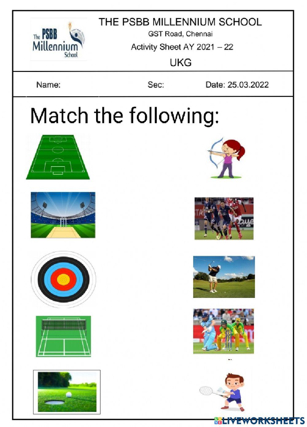 Outdoor Games online exercise for | Live Worksheets