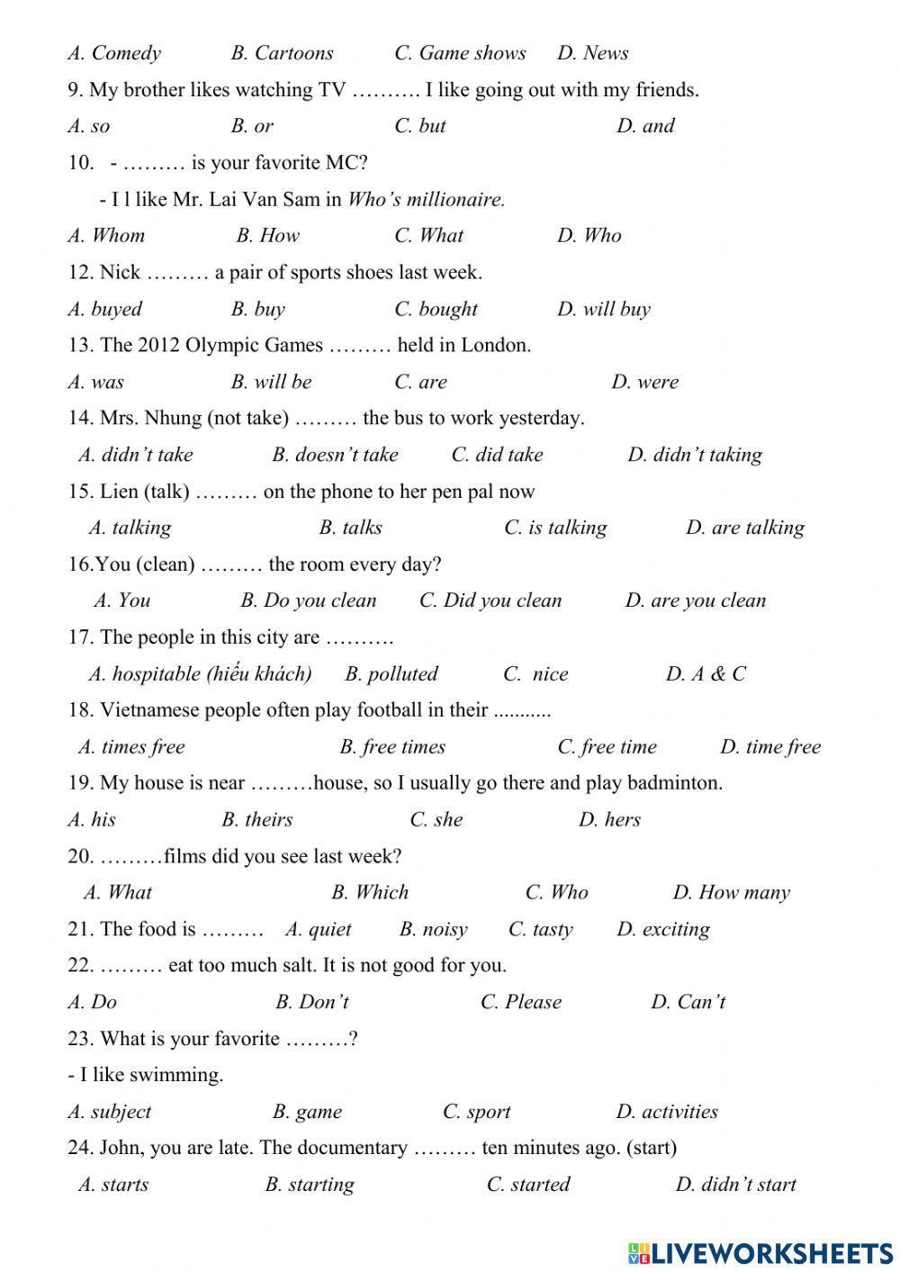 Group 4 - Mid-term test