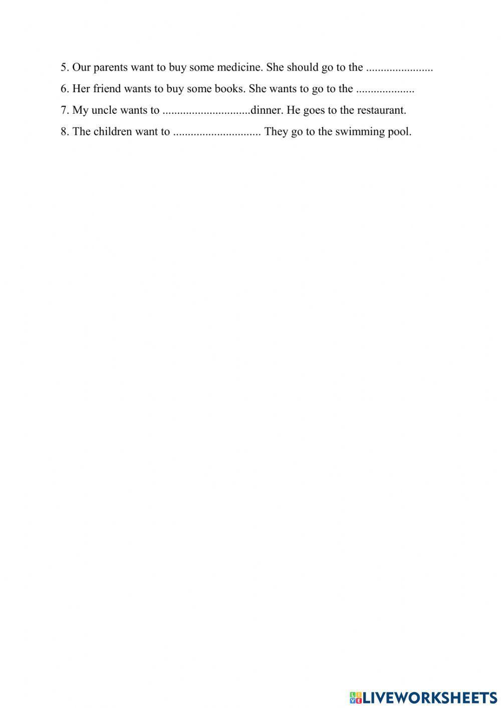 Unit 16: Let's go to the bookshop!