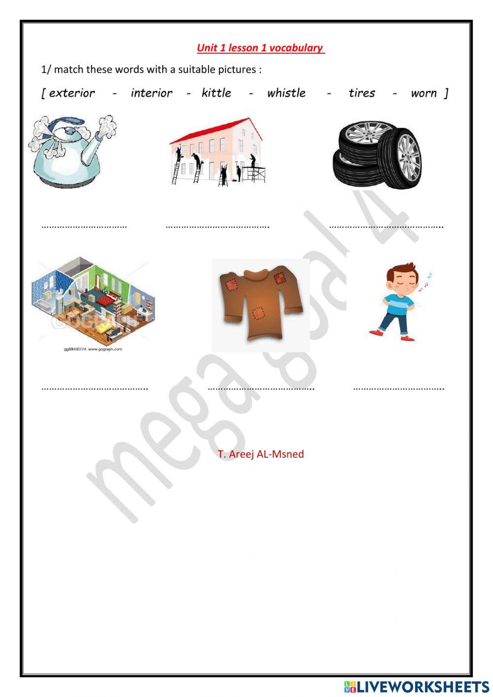 Mega4-unit 1 lesson 1vocabulary