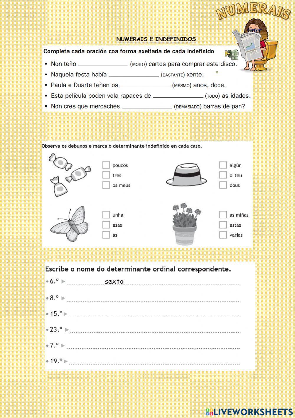 Numerais e indefinidos