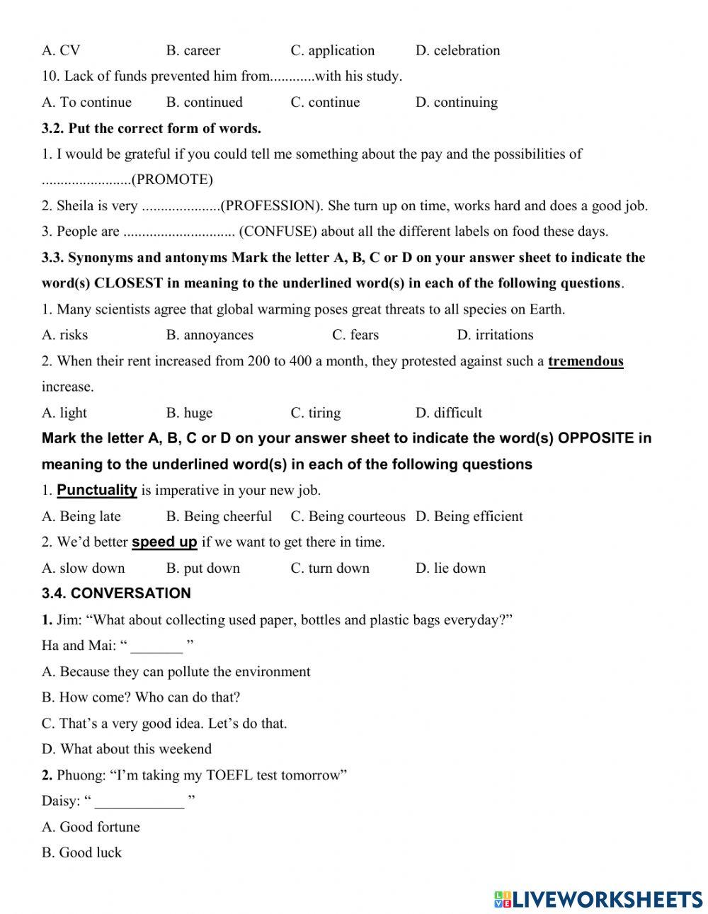 Đề ôn thi vào 6 Ams 2021