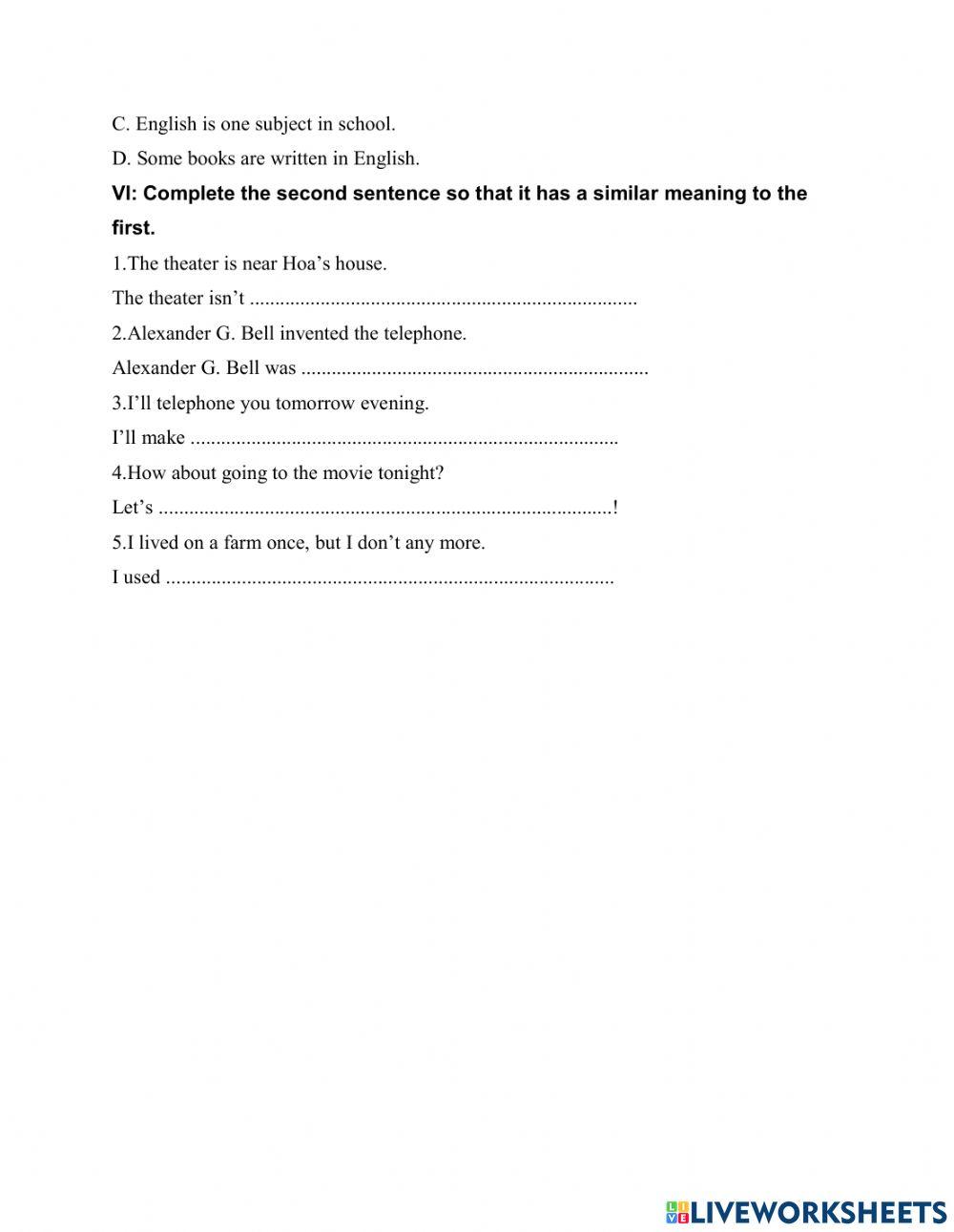 Đề Anh CG 2021-2022