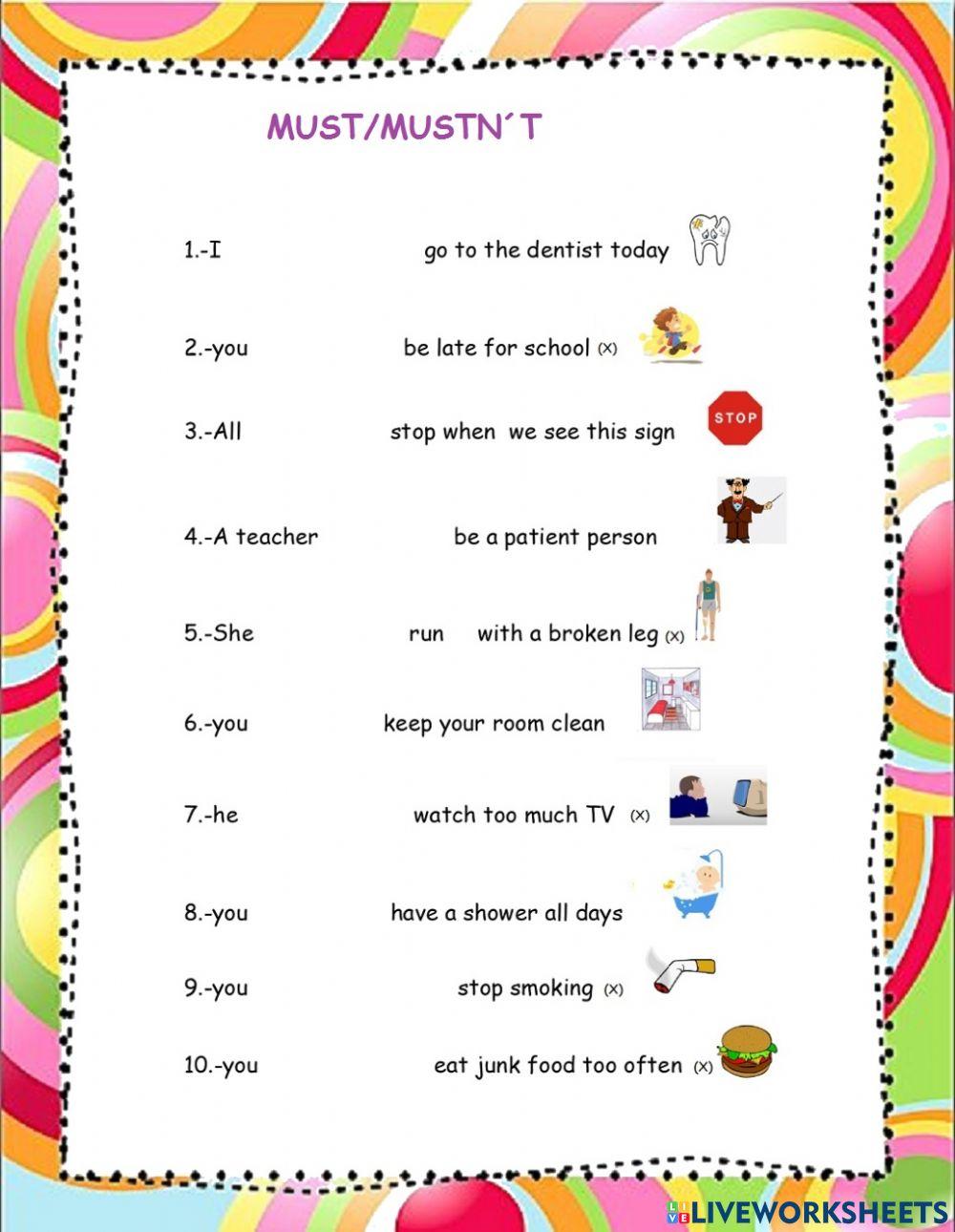 Must-mustn¨t