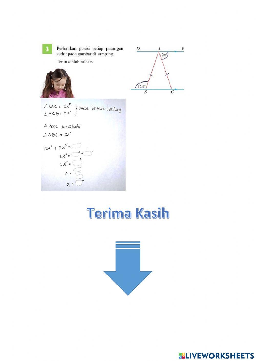 Sudut-sudut pada Garis-garis yang Sejajar