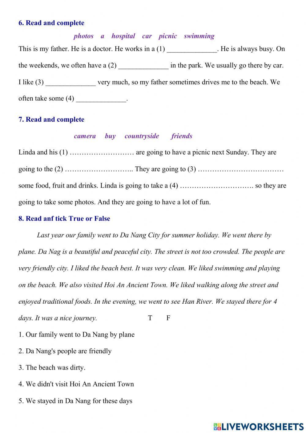 Unit 20: Where are you going this summer