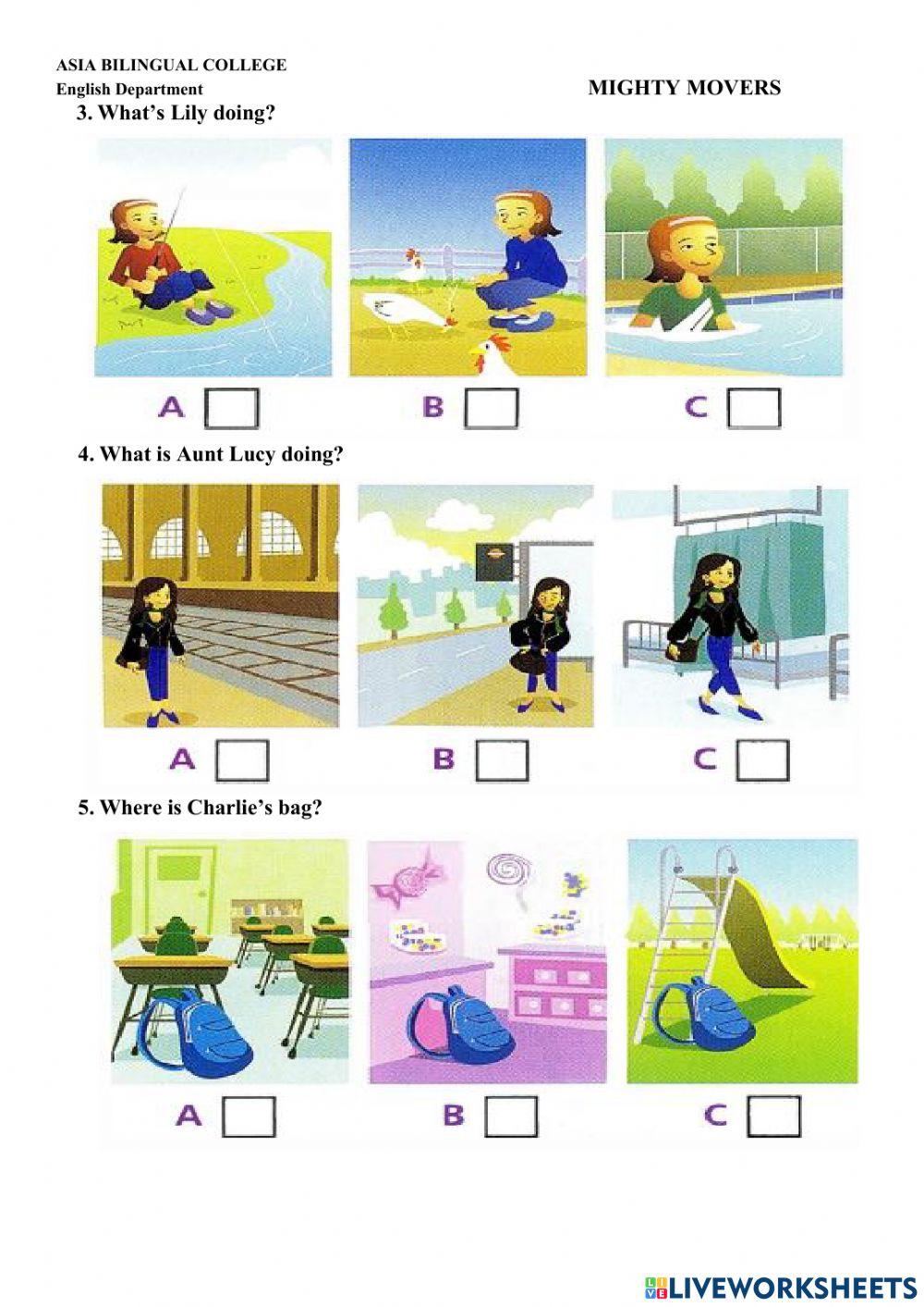 Term 3- mighty movers- test 6