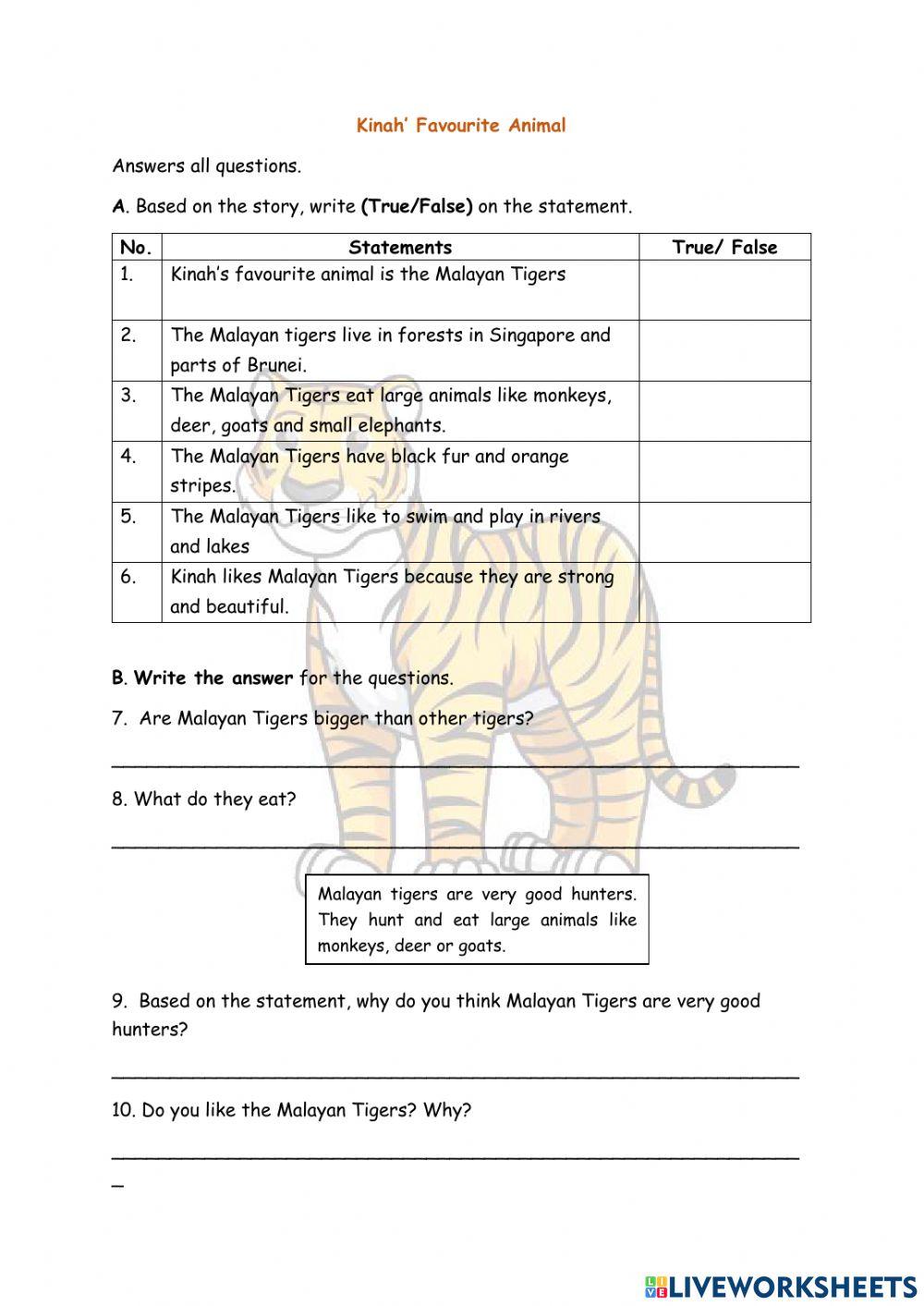 Kinah's Favourite Animal