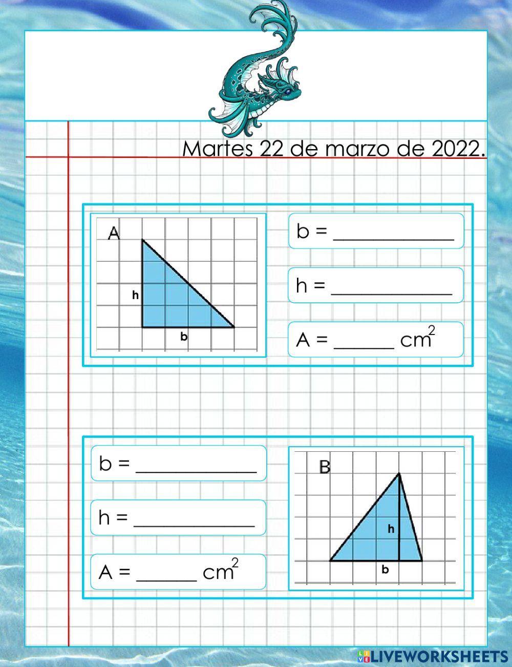 Área de los triángulos