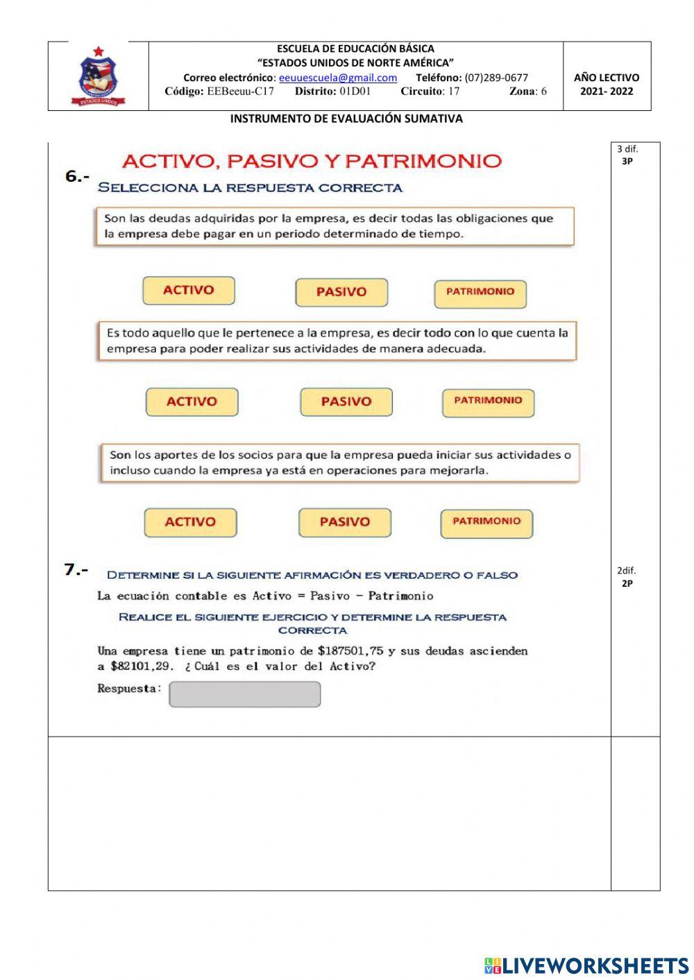 Evaluacio 1 bachillertao