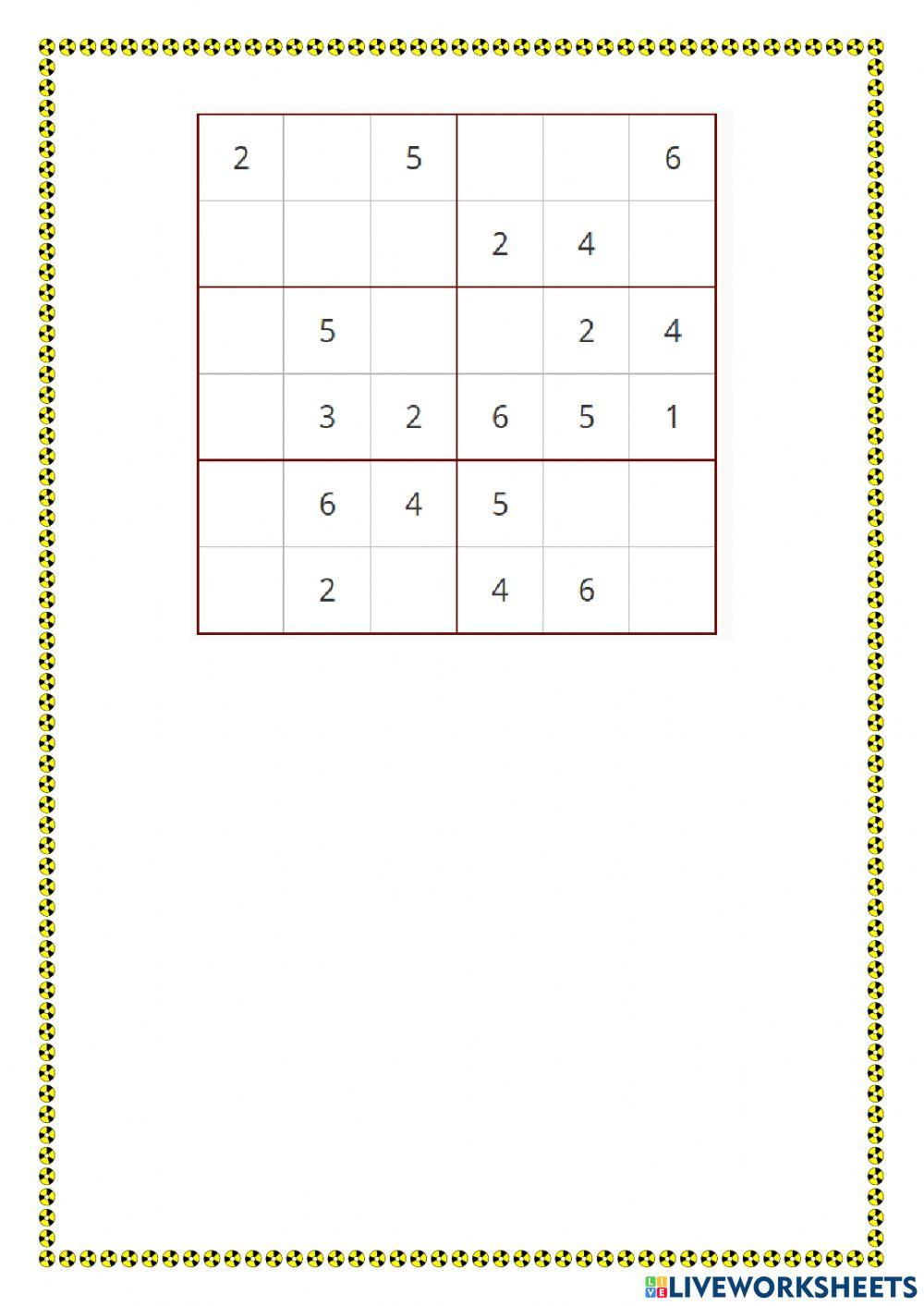 Sudoku 6x6