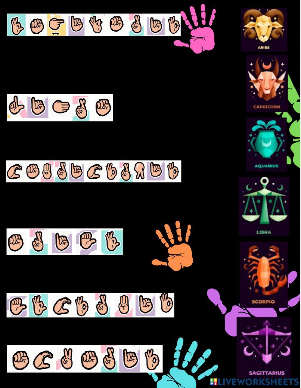 Signos del zodiaco LSE