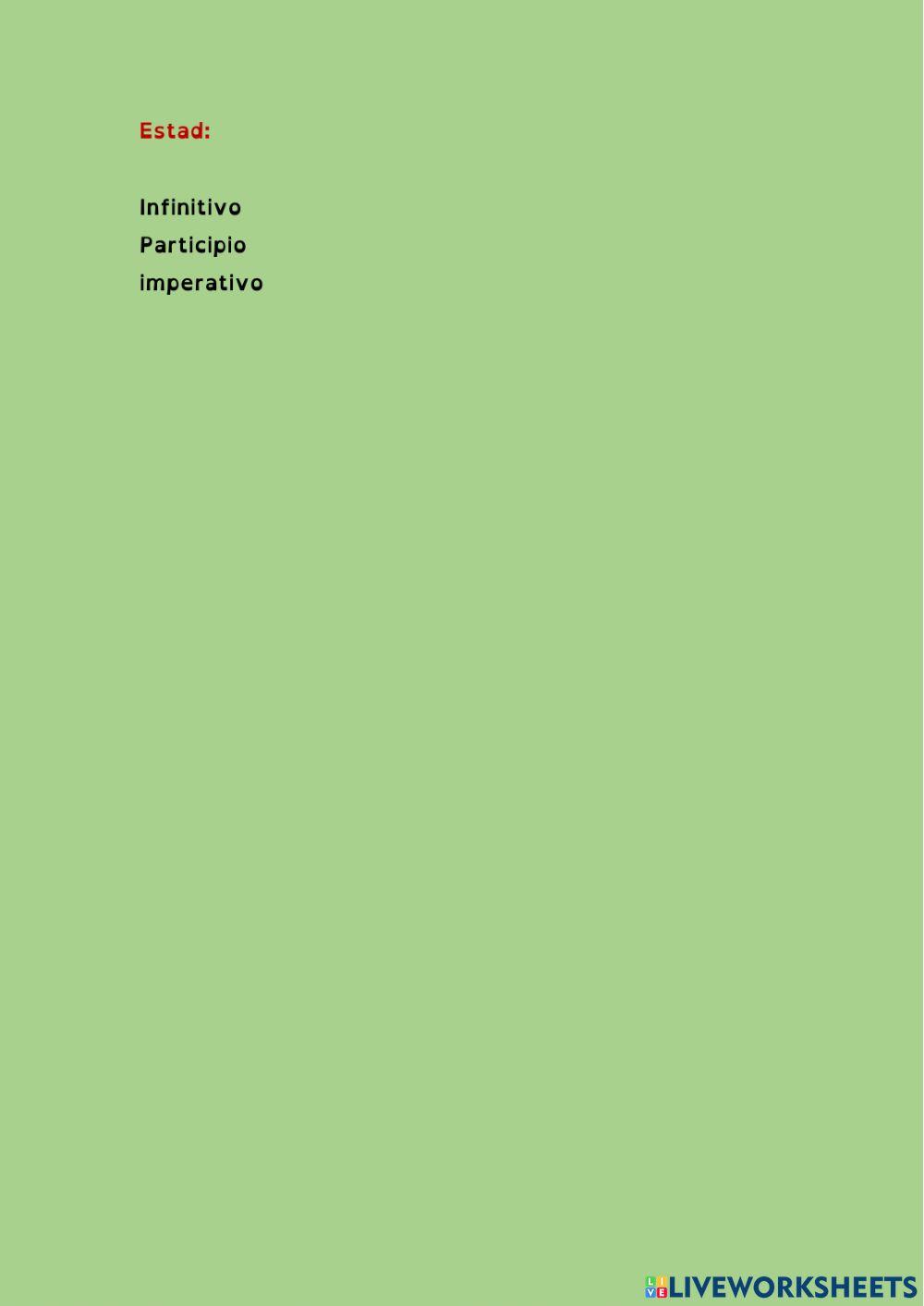 Tipo test. Verbo estar.