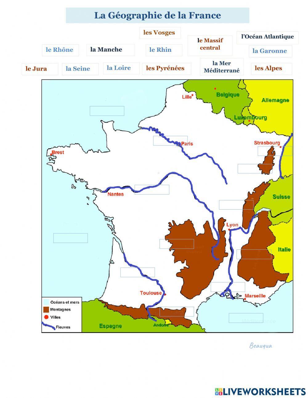La Géographie de la France La Géographie de la France