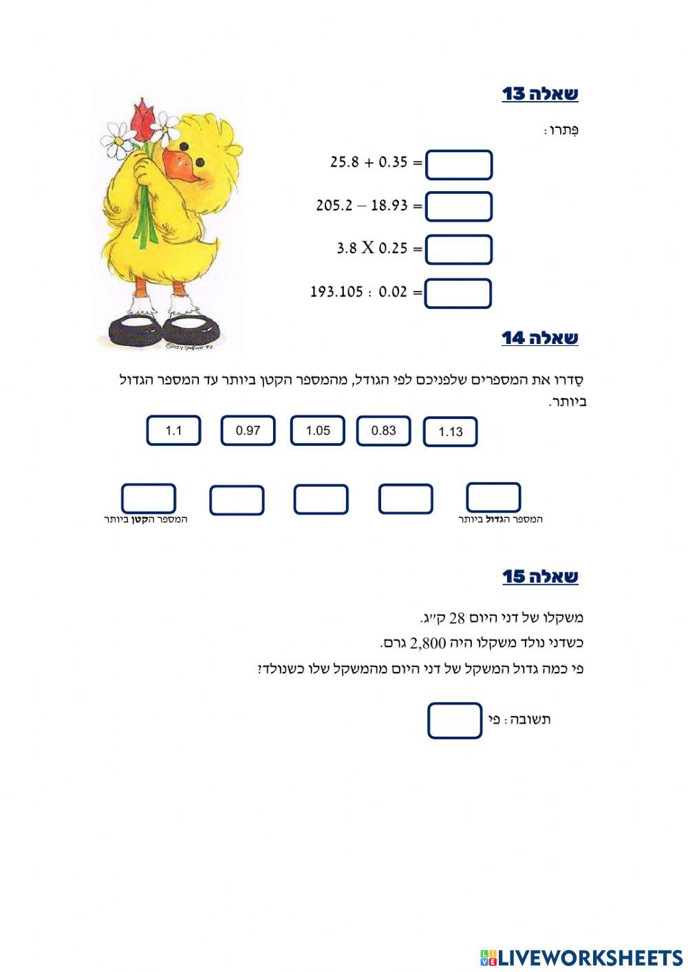 חזרה למבחן מחצית