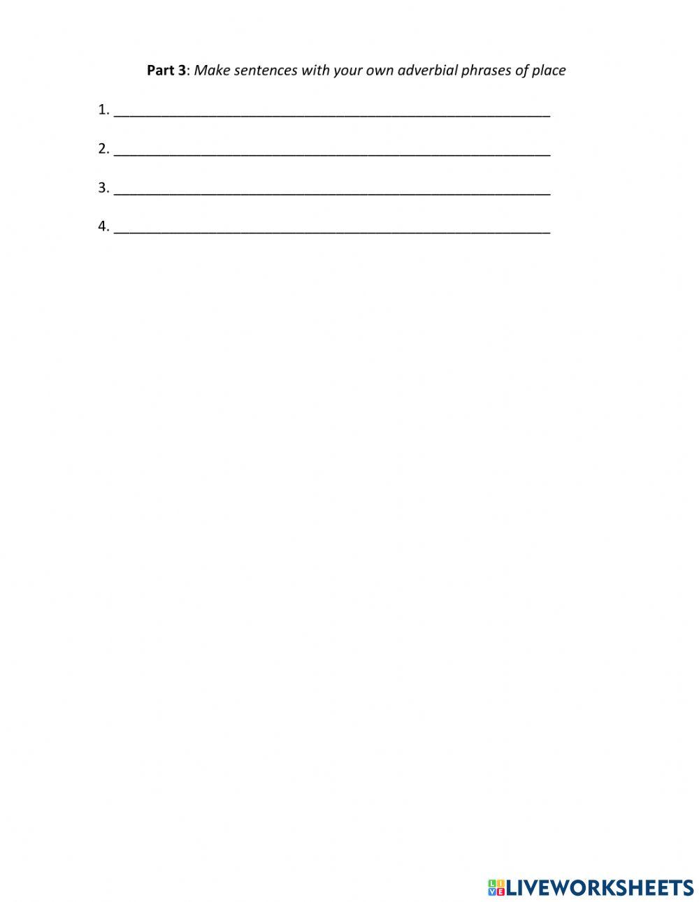 Adverbials of place rv year 3