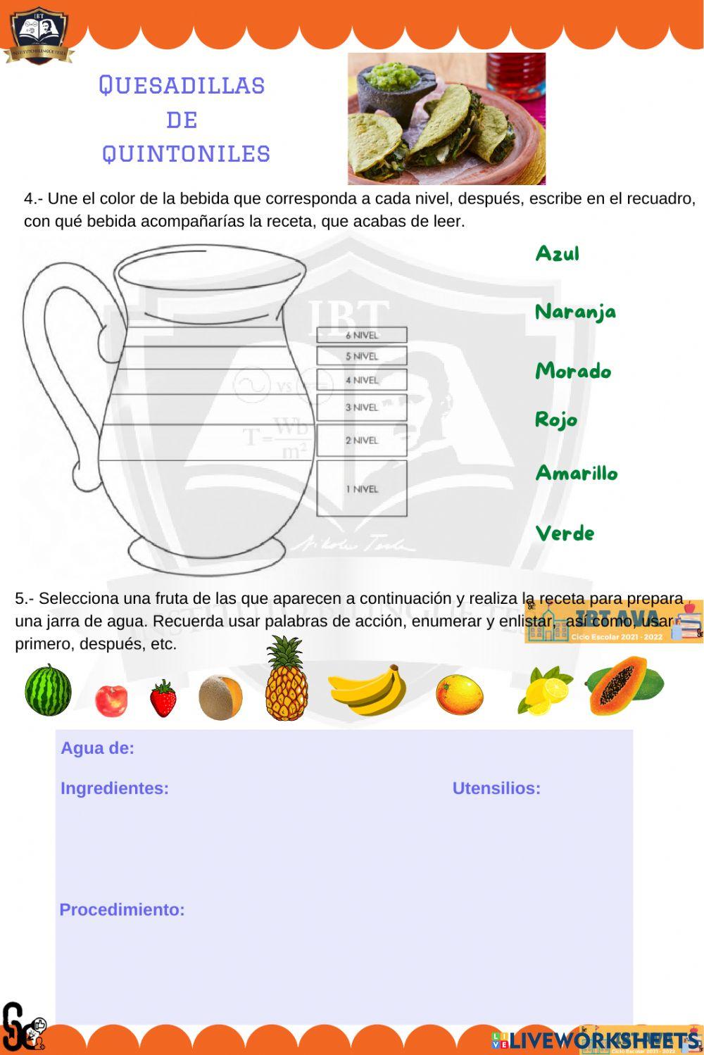 Recetario 2° Ficha 4