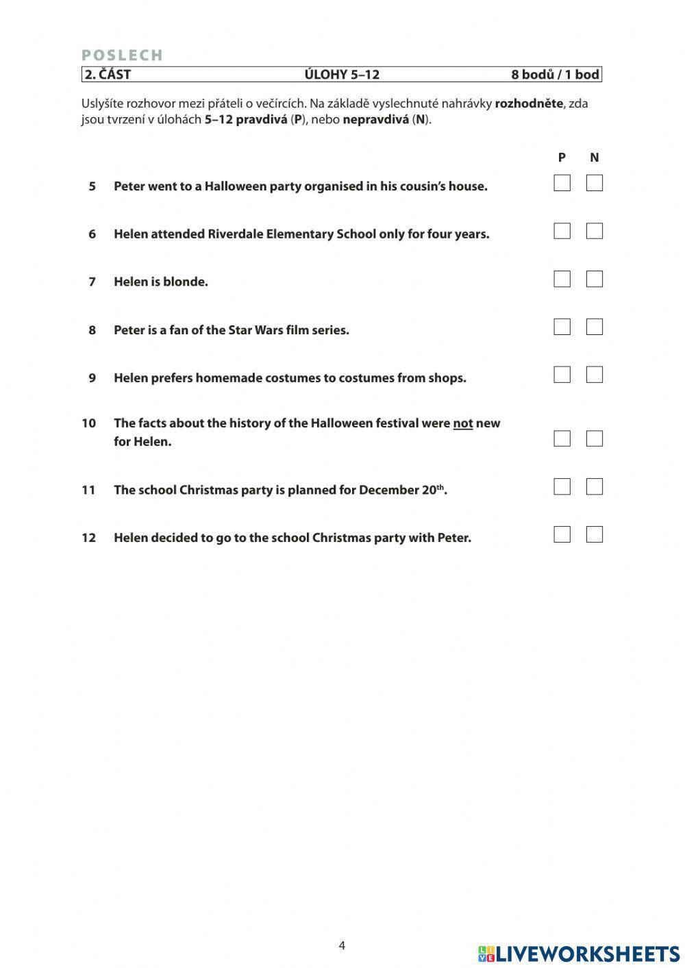 Maturita listening 2021 autumn