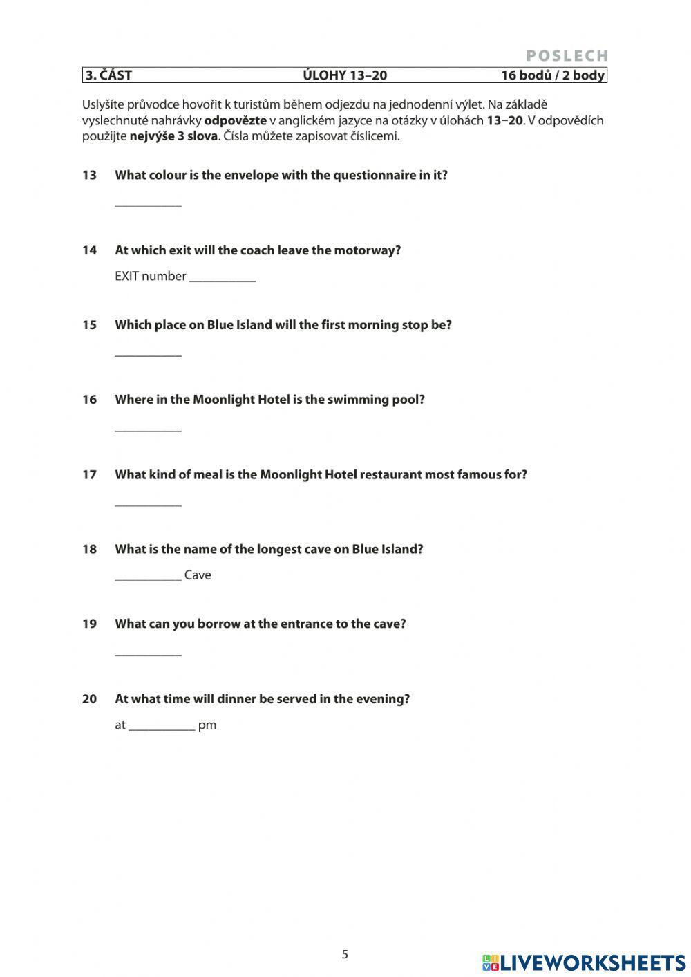 Maturita listening 2021 autumn