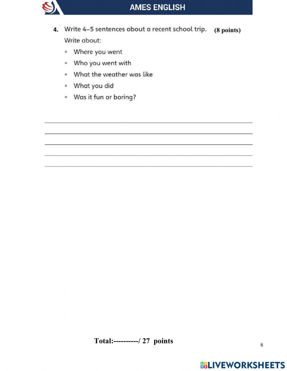 Movers 2 - Final Test