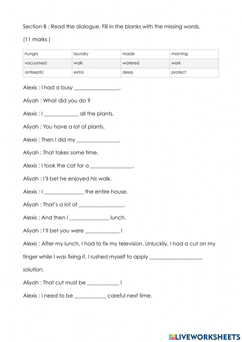 English Composition Monthly Test