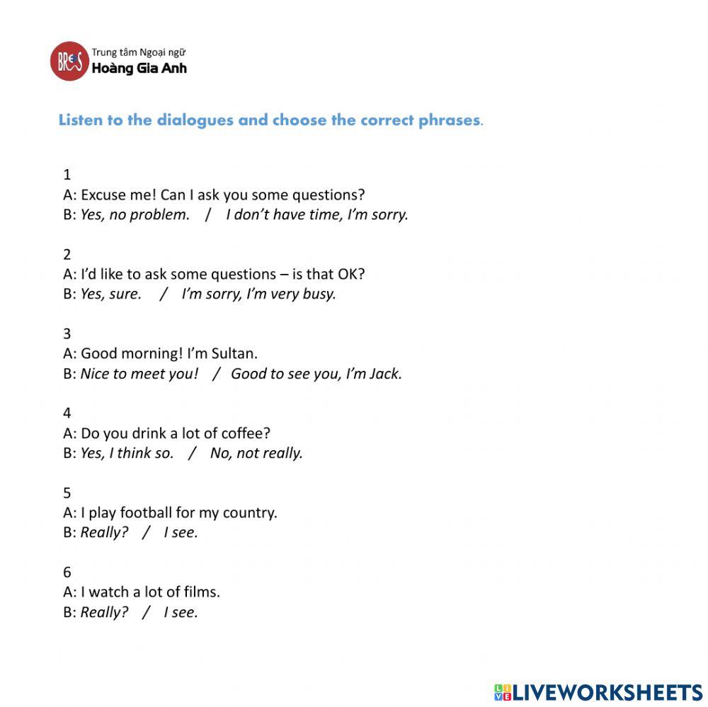 Before listening 2 - Unit 3 - Lifestyles