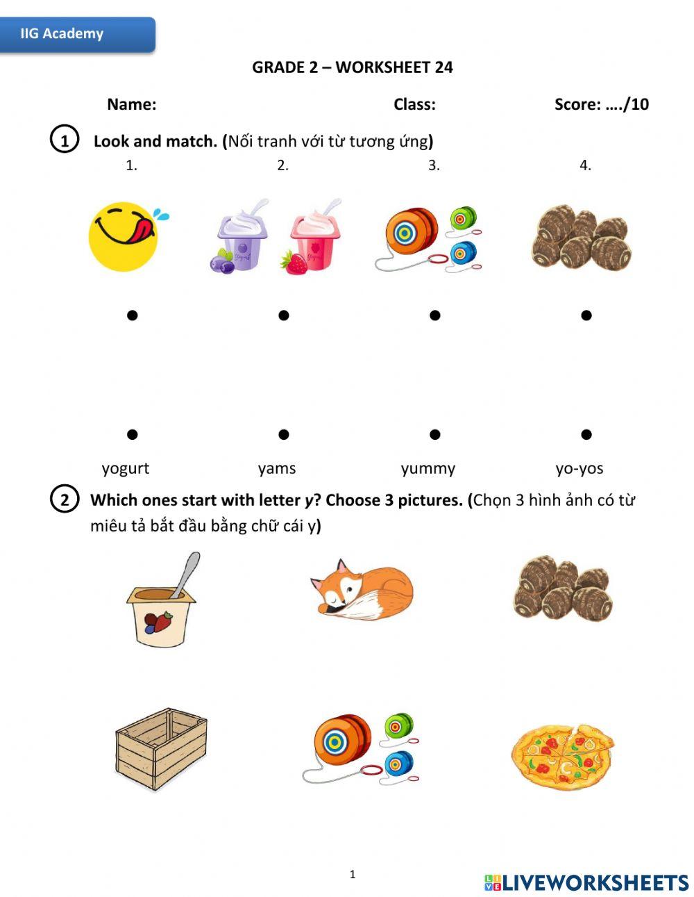 IIG-Grade 2-Worksheet 24
